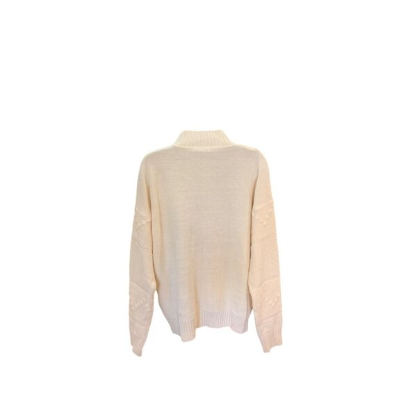Pink Clover Cable Knit Sweater Cream Size Large - Picture 2 of 6